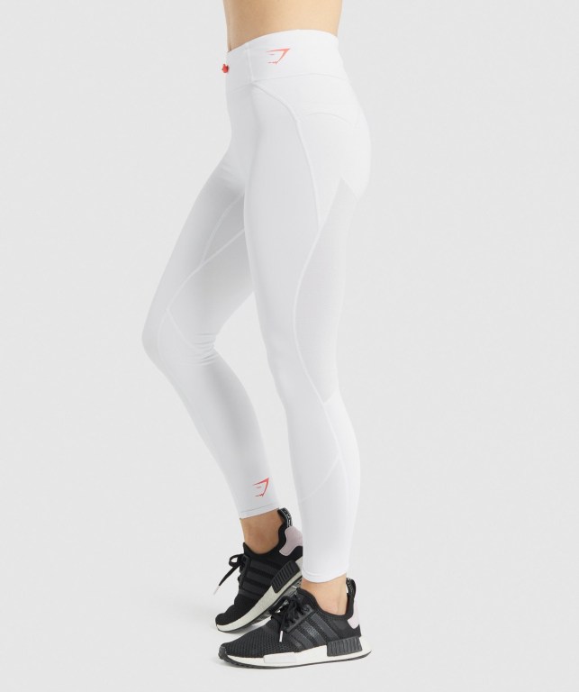 Leggins Gymshark Pulse Mujer Blancos | zf9MbX4H73P