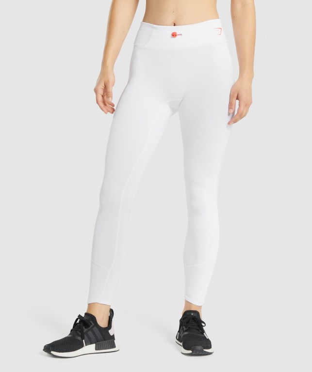 Leggins Gymshark Pulse Mujer Blancos | zf9MbX4H73P