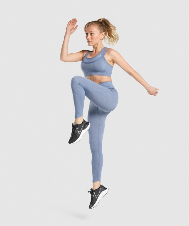 Leggins Gymshark Vital Rise Seamless Mujer Azules | jphlhGiU4hY