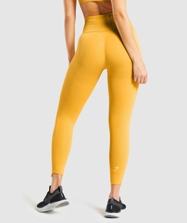 Leggins Gymshark Vital Rise Seamless Mujer Amarillos | v4wkFSlpQDz