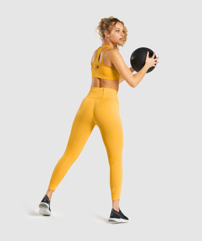 Leggins Gymshark Vital Rise Seamless Mujer Amarillos | v4wkFSlpQDz