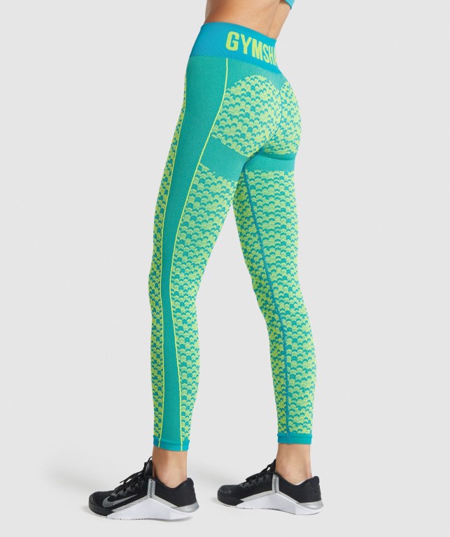 Leggins Gymshark WTFlex Seamless Mujer Azules | wQvvI5hDRVm