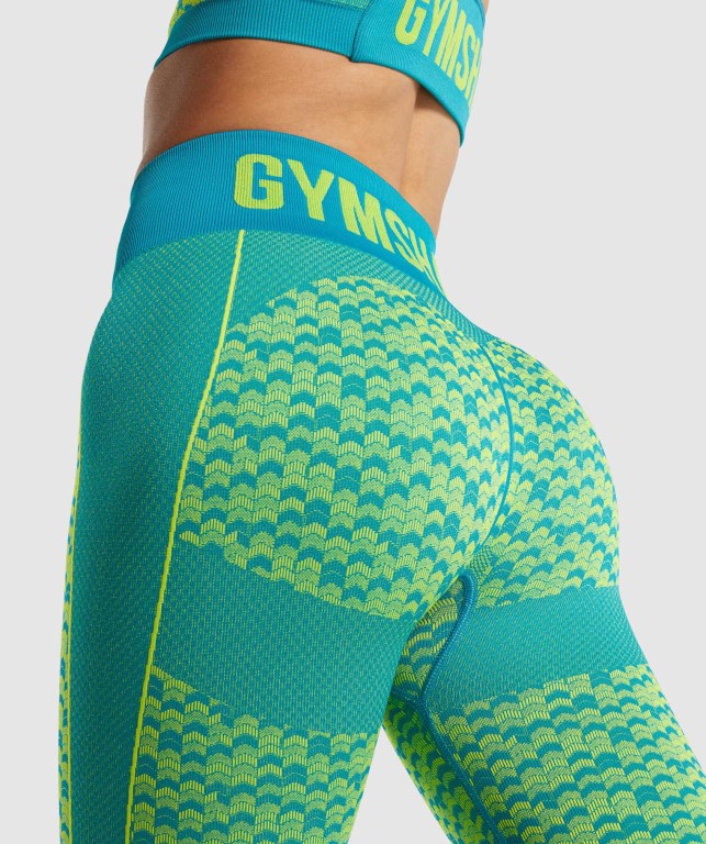 Leggins Gymshark WTFlex Seamless Mujer Azules | wQvvI5hDRVm