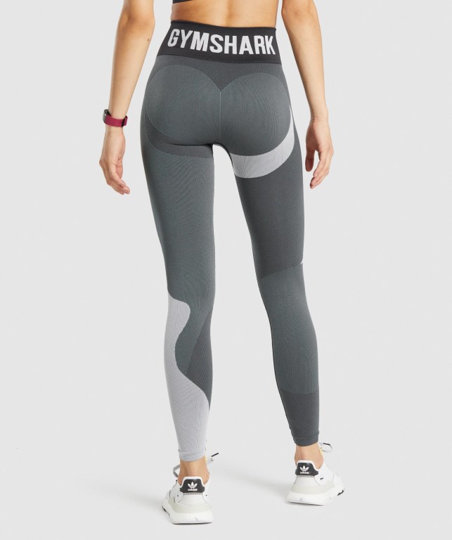 Leggins Gymshark WTFlex Seamless Mujer Grises | JXMQ9HNflfA