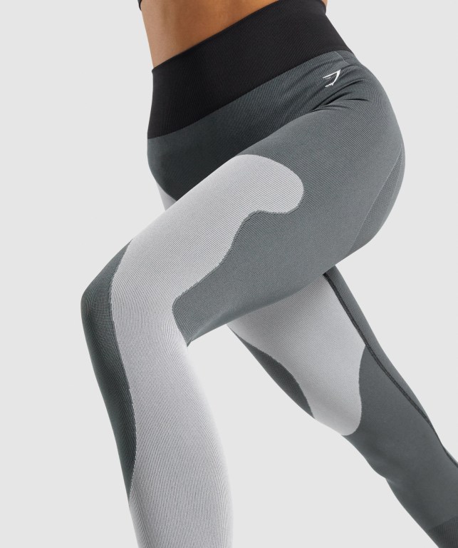 Leggins Gymshark WTFlex Seamless Mujer Grises | JXMQ9HNflfA