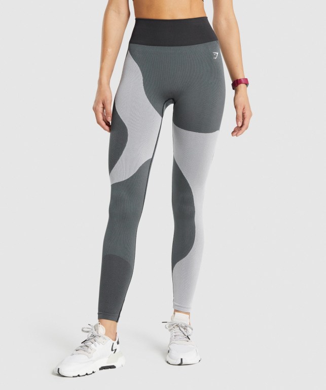 Leggins Gymshark WTFlex Seamless Mujer Grises | JXMQ9HNflfA