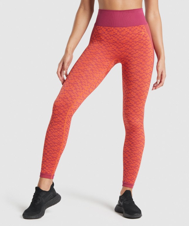 Leggins Gymshark WTFlex Seamless Mujer Rosas | NL8bi4Nl93s