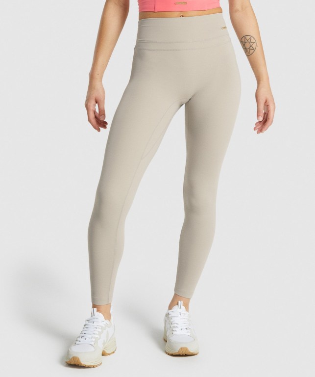 Leggins Gymshark Whitney High Rise Mujer Blancos | V3X5R1dEFwv