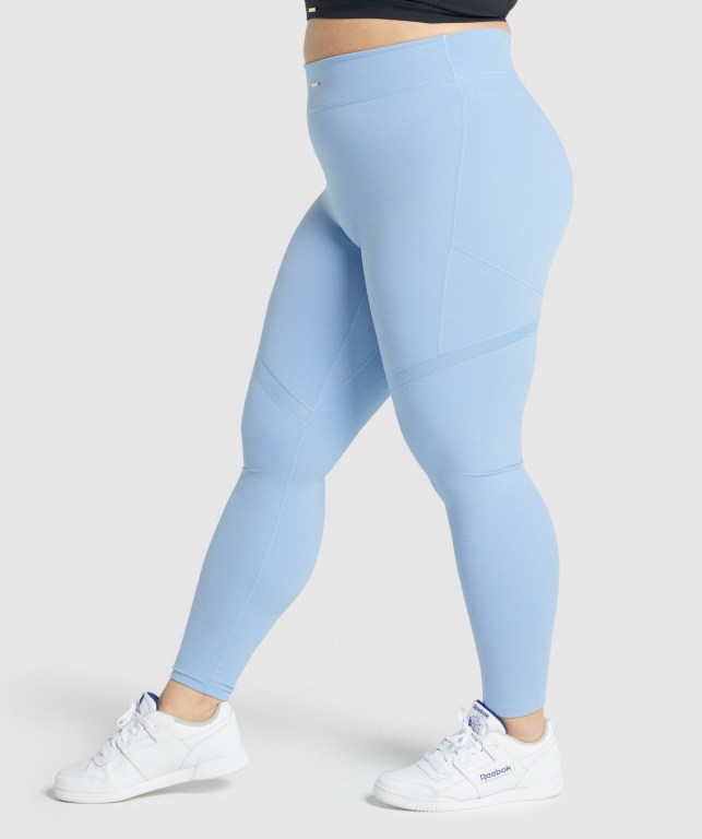 Leggins Gymshark Whitney Mesh Mujer Azules | oeZiA5Kk7n6