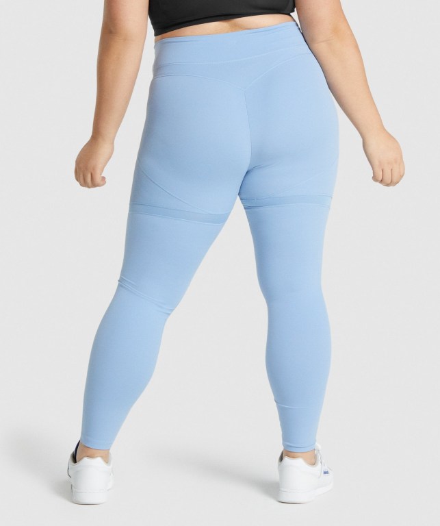 Leggins Gymshark Whitney Mesh Mujer Azules | oeZiA5Kk7n6