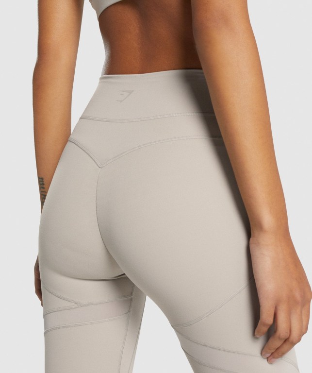 Leggins Gymshark Whitney Mesh Mujer Blancos | ZcAPule2VH6