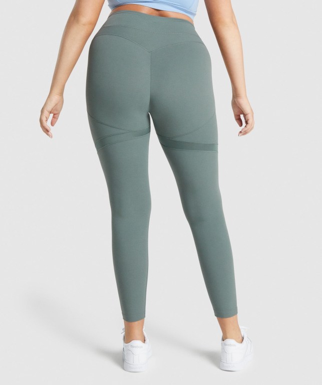 Leggins Gymshark Whitney Mesh Mujer Verdes | KSggzU4QfBE