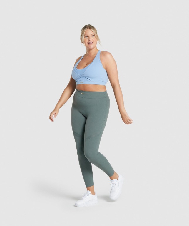 Leggins Gymshark Whitney Mesh Mujer Verdes | KSggzU4QfBE