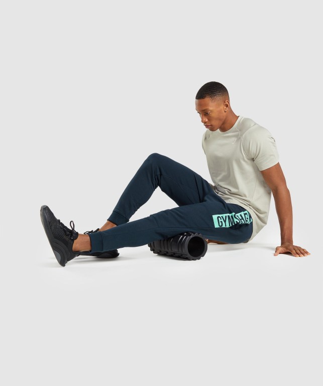 Pantalones Jogger Gymshark Bold Hombre Azul Marino | phucjddwDSC