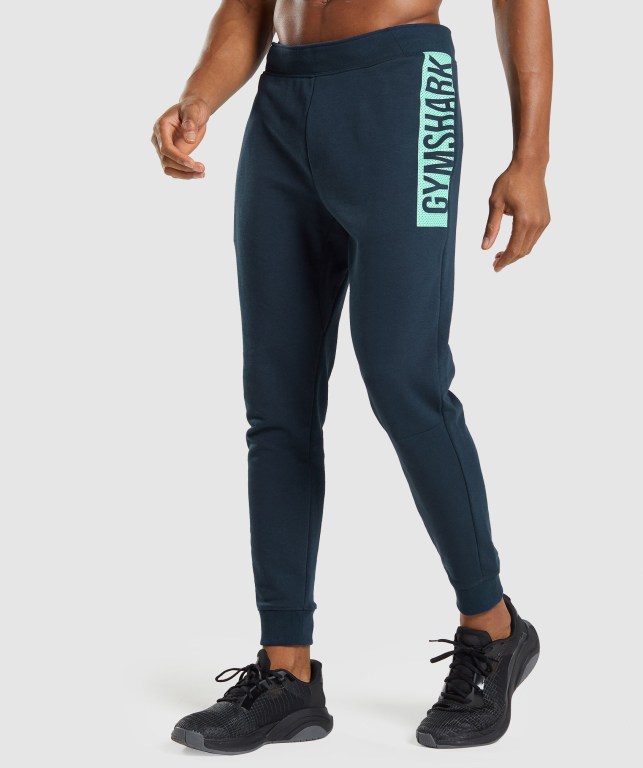 Pantalones Jogger Gymshark Bold Hombre Azul Marino | phucjddwDSC