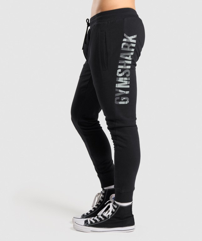 Pantalones Jogger Gymshark Bold Hombre Negros Camuflados | aWuLbXEEpNg