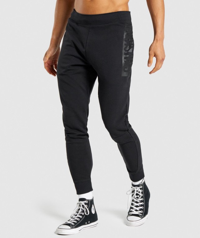 Pantalones Jogger Gymshark Bold Hombre Negros | mROeOsR8ifJ