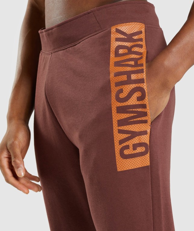 Pantalones Jogger Gymshark Bold Hombre Rosas Marrom | FfINPhJpMfB