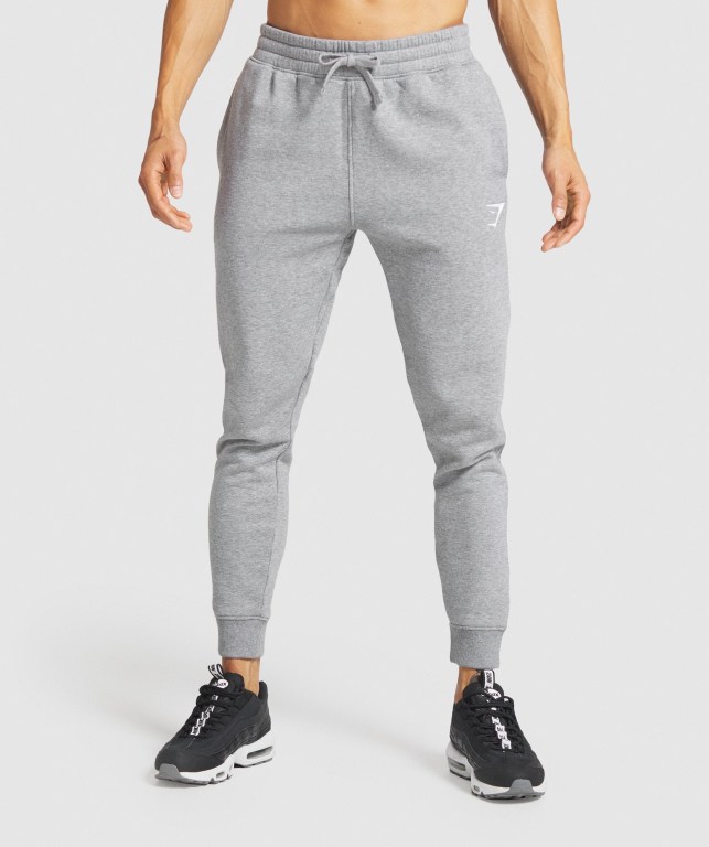 Pantalones Jogger Gymshark Crest Hombre Grises | aW54oySBenF