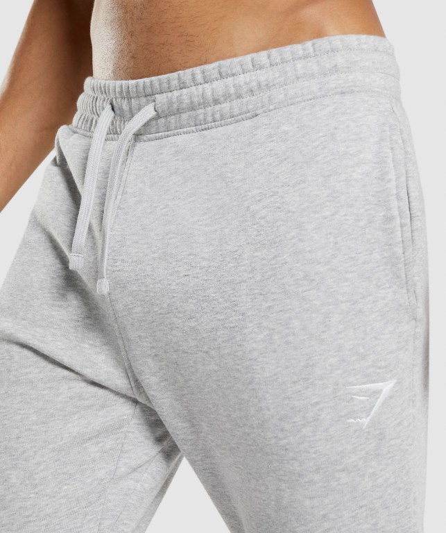 Pantalones Jogger Gymshark Crest Hombre Grises Claro | yZGbFOBw51c