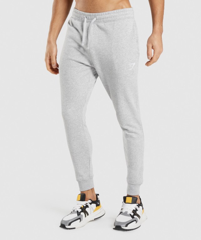 Pantalones Jogger Gymshark Crest Hombre Grises Claro | yZGbFOBw51c