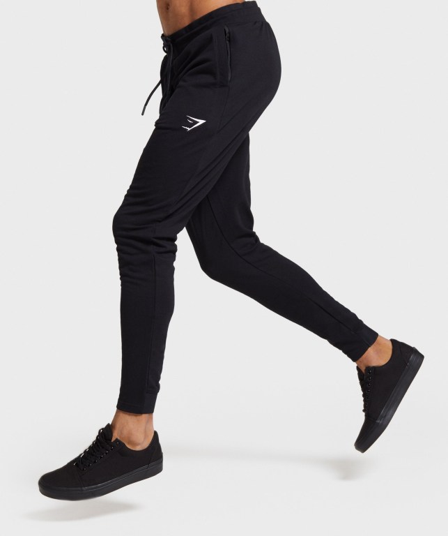 Pantalones Jogger Gymshark Critical Zip Hombre Negros | PsjBAFbRh3h