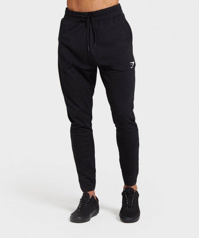 Pantalones Jogger Gymshark Critical Zip Hombre Negros | PsjBAFbRh3h