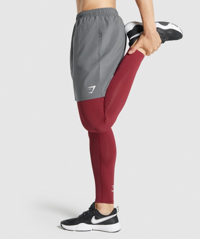 Pantalones Jogger Gymshark Element Baselayer Hombre Vino | HUHGZbjTOYm