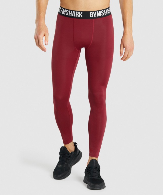 Pantalones Jogger Gymshark Element Baselayer Hombre Vino | HUHGZbjTOYm