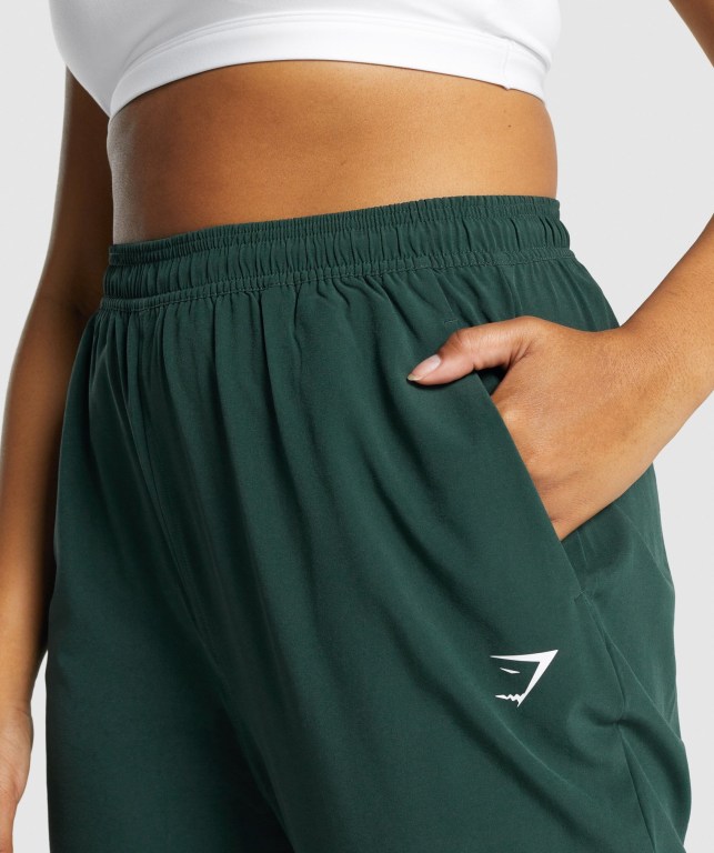 Pantalones Jogger Gymshark Entrenamiento Woven Mujer Verdes Oscuro | 1KRKnqfWeUK