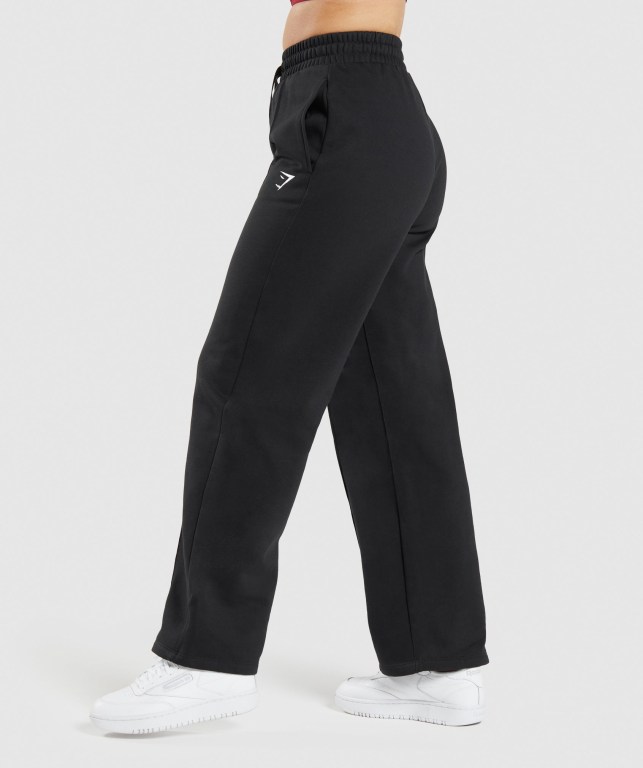 Pantalones Jogger Gymshark Entrenamiento Straight Leg Jogger Mujer Negros | JwFbphvhSxg