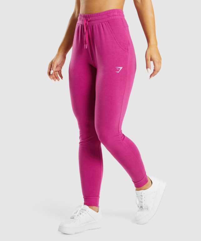 Pantalones Jogger Gymshark Entrenamiento Pippa Mujer Rosas | REVrIr73mSj