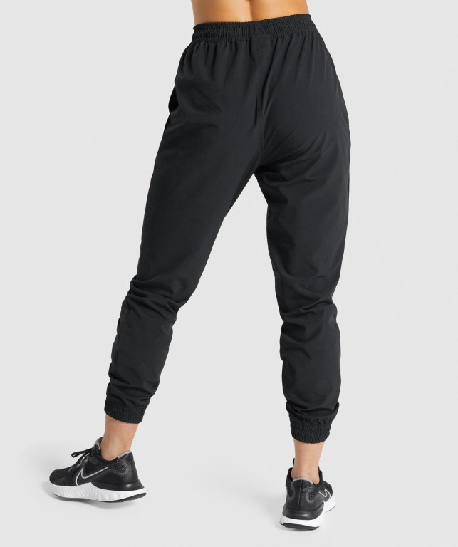 Pantalones Jogger Gymshark Entrenamiento Woven Mujer Negros | hEhpaA2PO9B