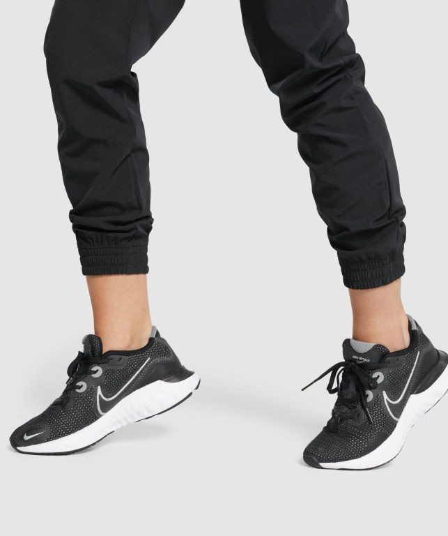 Pantalones Jogger Gymshark Entrenamiento Woven Mujer Negros | hEhpaA2PO9B