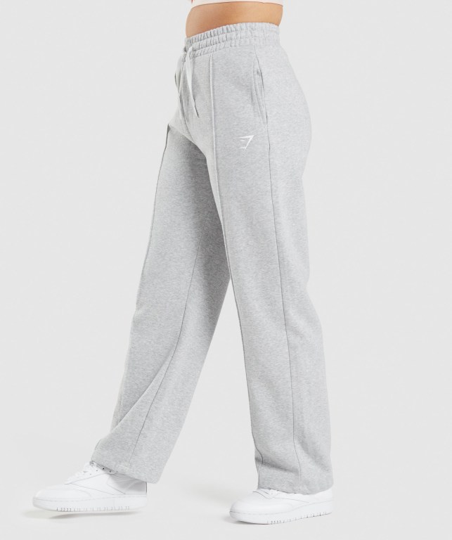 Pantalones Jogger Gymshark Entrenamiento Straight Leg Mujer Grises Claro | z9QLJLY14Qz