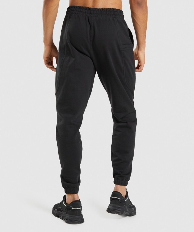 Pantalones Jogger Gymshark Essential Oversized Hombre Negros | 7RY4RnhyJ6n