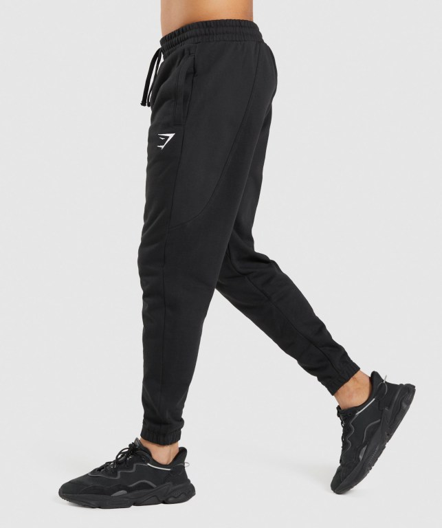 Pantalones Jogger Gymshark Essential Oversized Hombre Negros | 7RY4RnhyJ6n