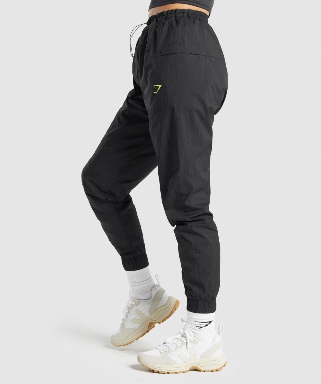 Pantalones Jogger Gymshark Pulse Woven Mujer Negros | aQvjt2oFAmd