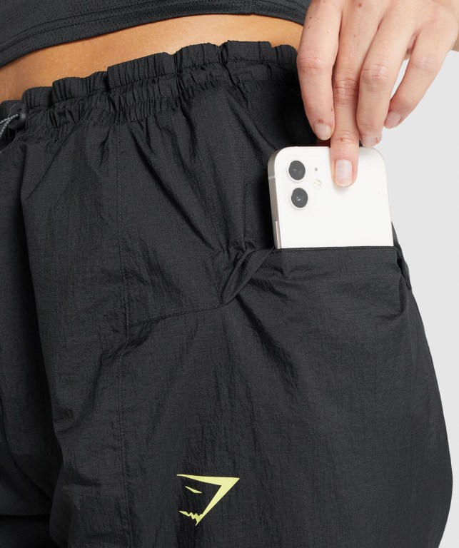 Pantalones Jogger Gymshark Pulse Woven Mujer Negros | aQvjt2oFAmd