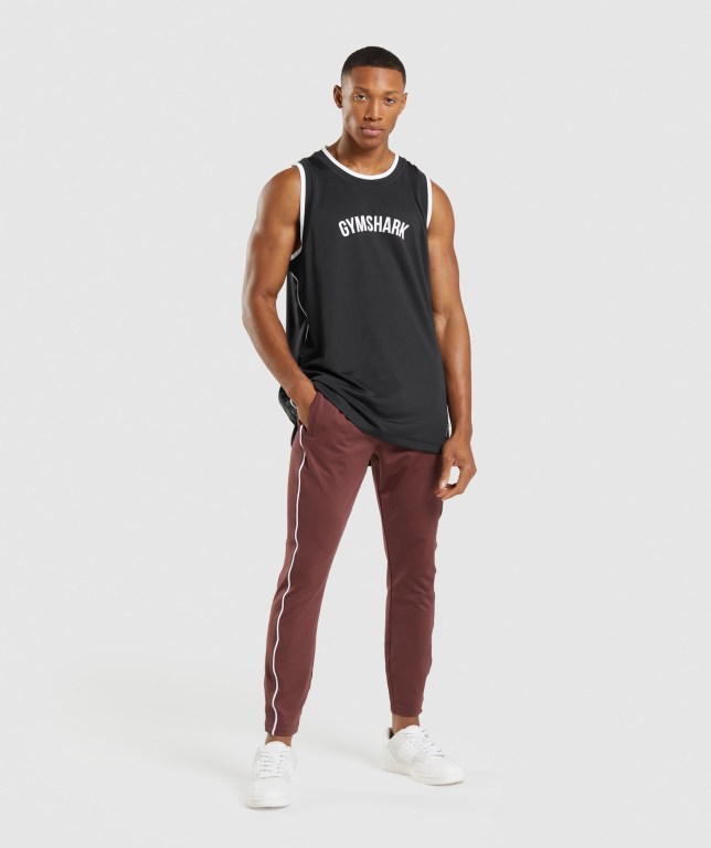 Pantalones Jogger Gymshark Recess Hombre Rosas Marrom Blancos | TnmRT8yGDdO