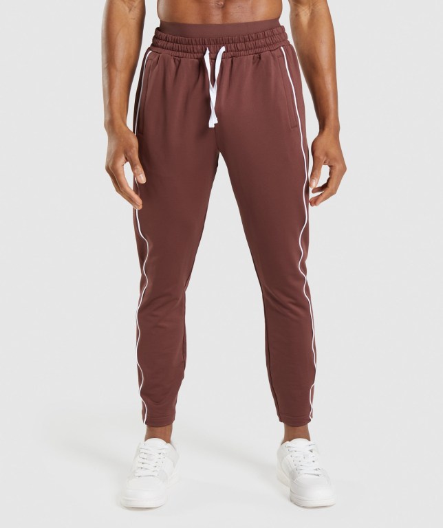 Pantalones Jogger Gymshark Recess Hombre Rosas Marrom Blancos | TnmRT8yGDdO