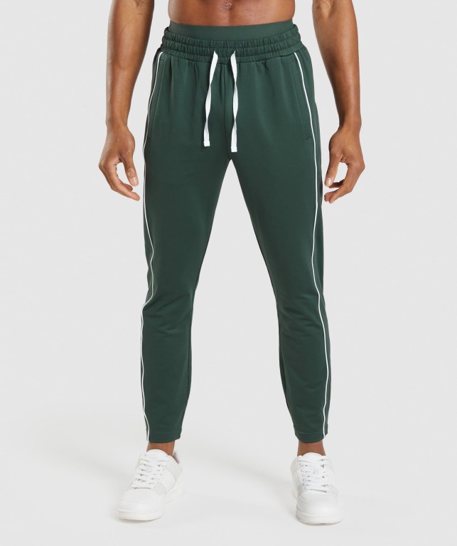 Pantalones Jogger Gymshark Recess Hombre Obsidian Verdes Blancos | WVgekGSjOq1