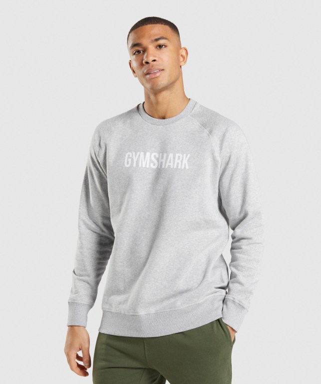 Pullover Gymshark Apollo Crew Hombre Grises Claro | bcS24EPzPMu