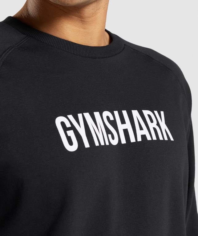 Pullover Gymshark Apollo Crew Hombre Negros | JKRgdPvphFg