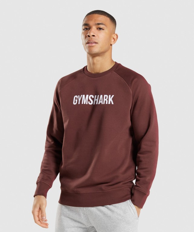 Pullover Gymshark Apollo Crew Hombre Rosas Marrom | BvRn3wL6zWm