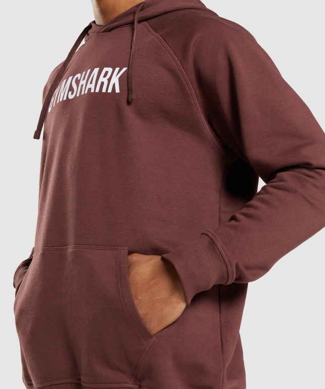 Pullover Gymshark Apollo Hombre Rosas Marrom | CbcsdQ6LSPR