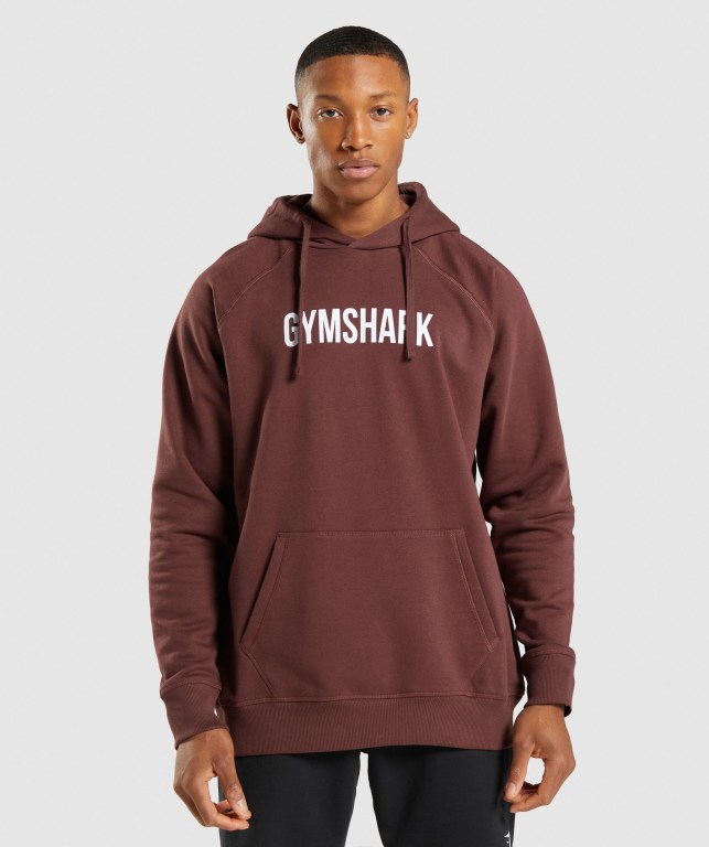 Pullover Gymshark Apollo Hombre Rosas Marrom | CbcsdQ6LSPR