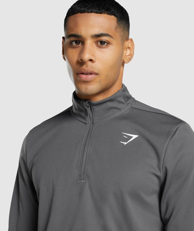 Pullover Gymshark Arrival 1/4 Zip Hombre Grises | 8bZUIm1CyhO