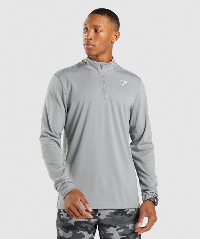 Pullover Gymshark Arrival 1/4 Zip Hombre Grises | f3OBsyJYnqo