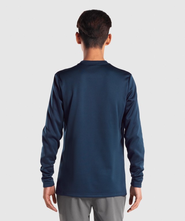 Pullover Gymshark Arrival Crew Sweatshirt Hombre Azul Marino | DsR74gcoU7h